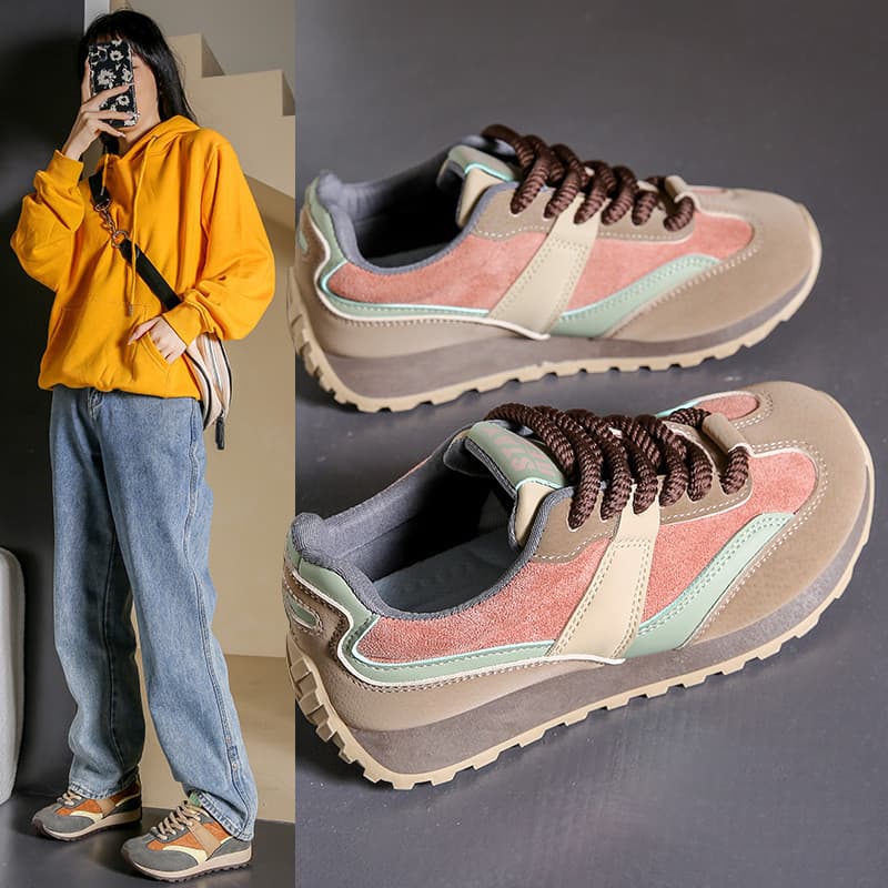 Ins versão coreana novo Forrest Gump sapatos femininos 2024 primavera estudante esportes tênis de corrida sapatos casuai