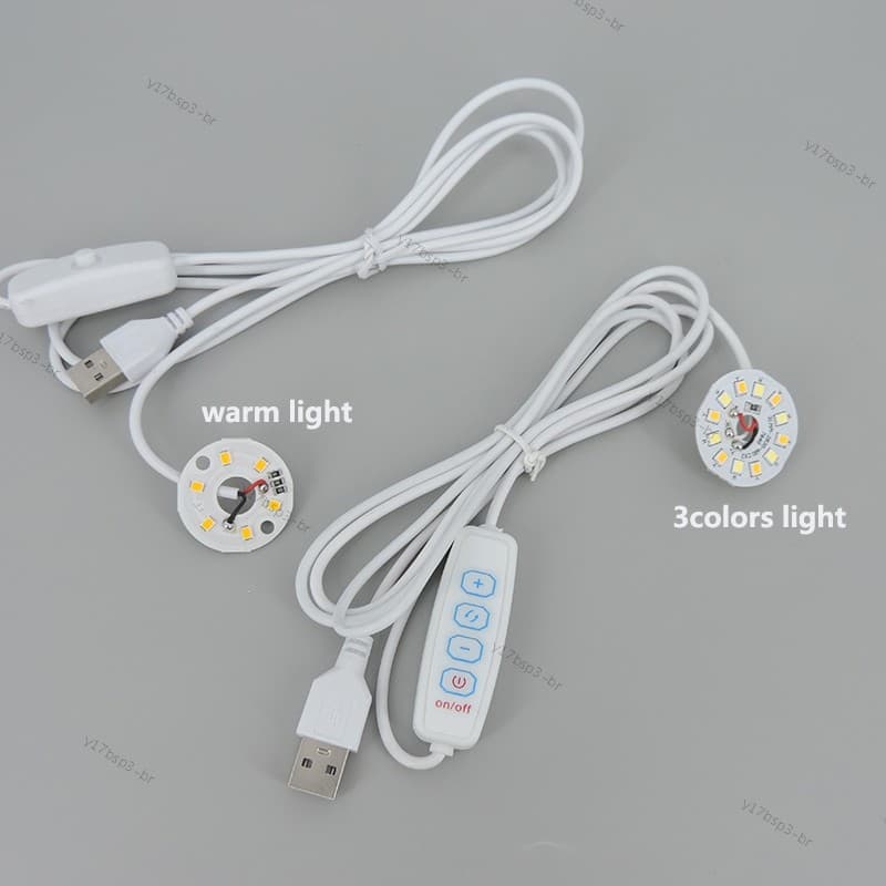 DC 5V 3W USB chip LED Único Regulável Branco Quente Luz Da Noite tablet Cabo De Alimentação Mesa Livro Substituição Lâmp