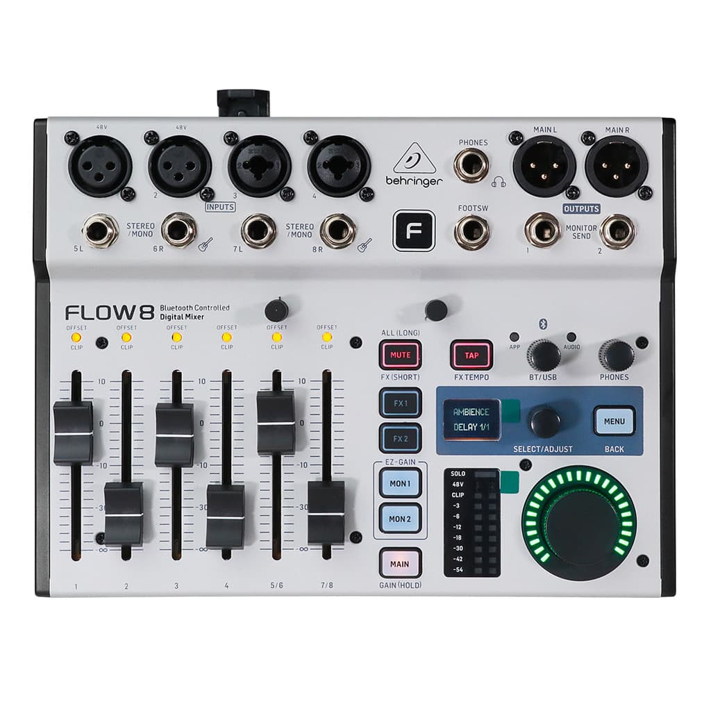 Mesa De Som Digital Behringer 8 Canais Profissional Com Bluetooth USB Phantom Power