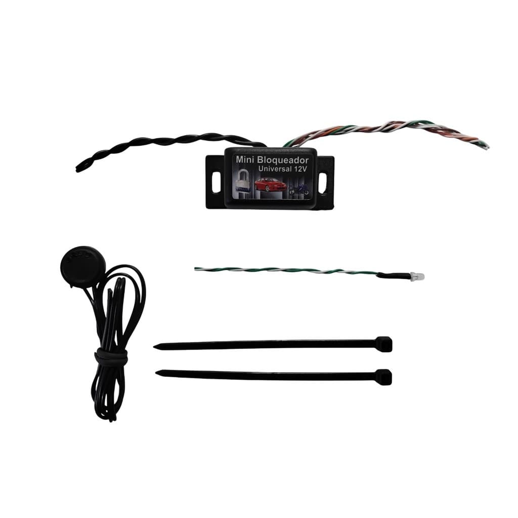 Bloqueador Cadeado Eletronico Anti Furto para Carro Moto 12V Alarme com led