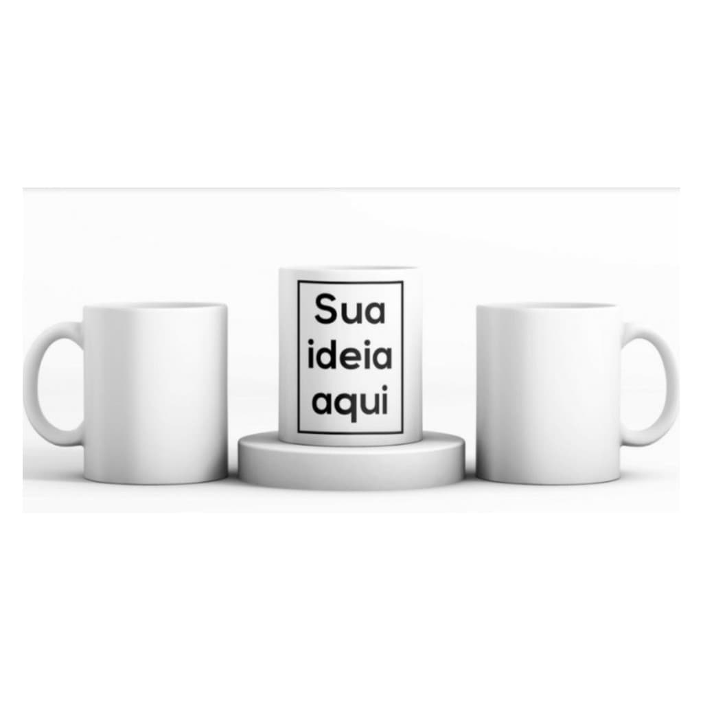 Kit 10 unidades Canecas Xicara de porcelana personalizada, qualquer arte