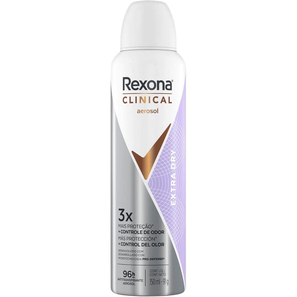 DESODORANTE REXONA CLINICAL EXTRA DRY 150ML 96H
