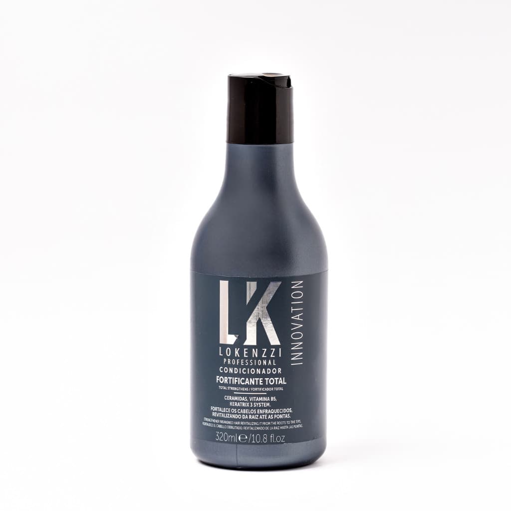 Condicionador Fortificante Total Lokenzzi 320ml Fortalecimento Capilar Anti Queda Hidratação Intensa Cabelos Fracos