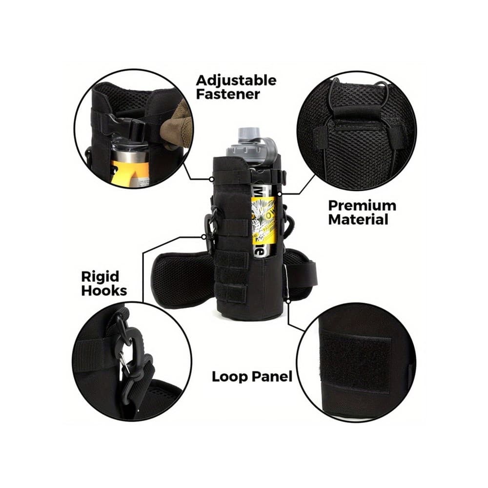 Plug-In Cross-ombro molle saco de garrafa de água tático ao ar livre saco de garrafa de água capa protetora caso portáti