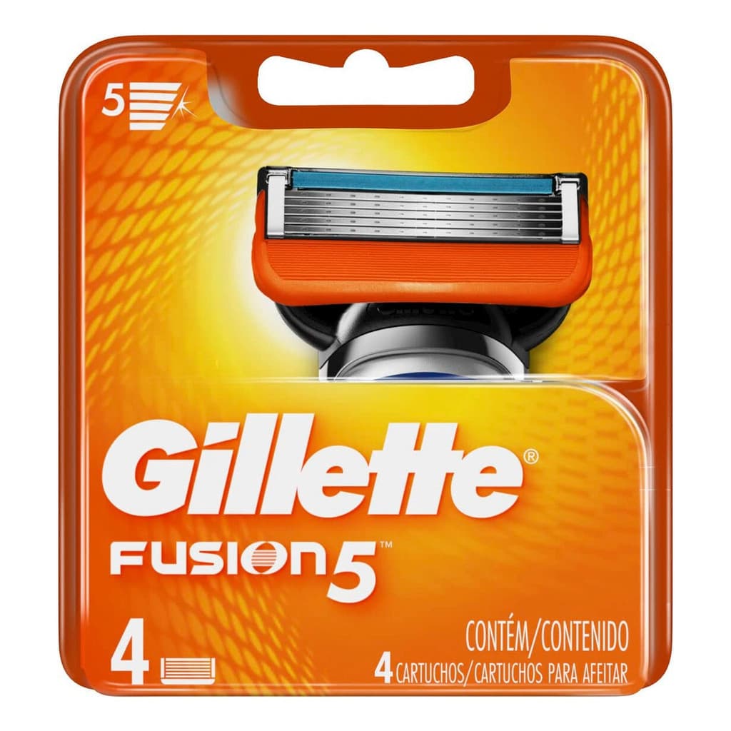 CARGA PARA APARELHO DE BARBEAR FUSION5 4 UNIDADES GILLETTE