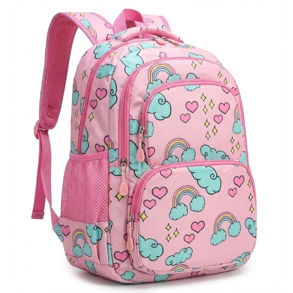 Mochila Infantil Escolar Estampada Rosa unicórnio Reforçada Impermeavel Premium