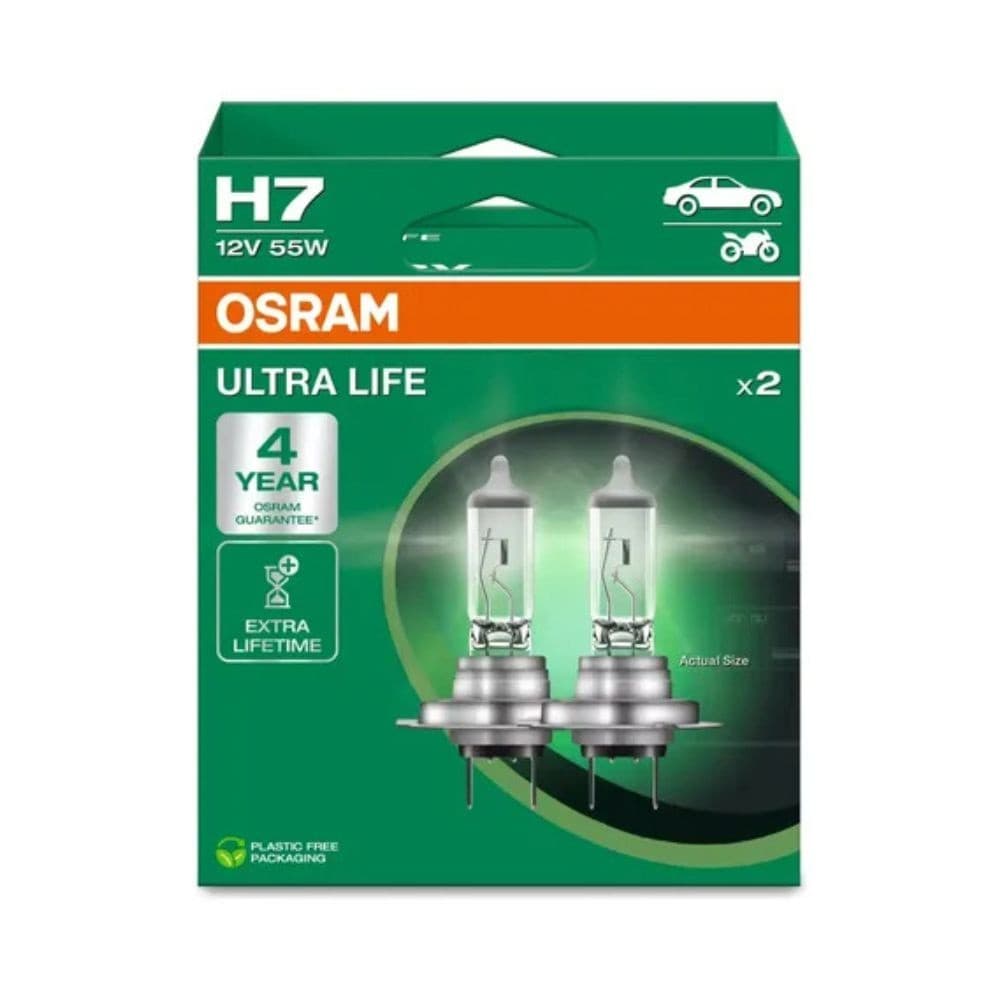 Par Lâmpada H7 Osram Ultra Life Amarela 3200k 55w