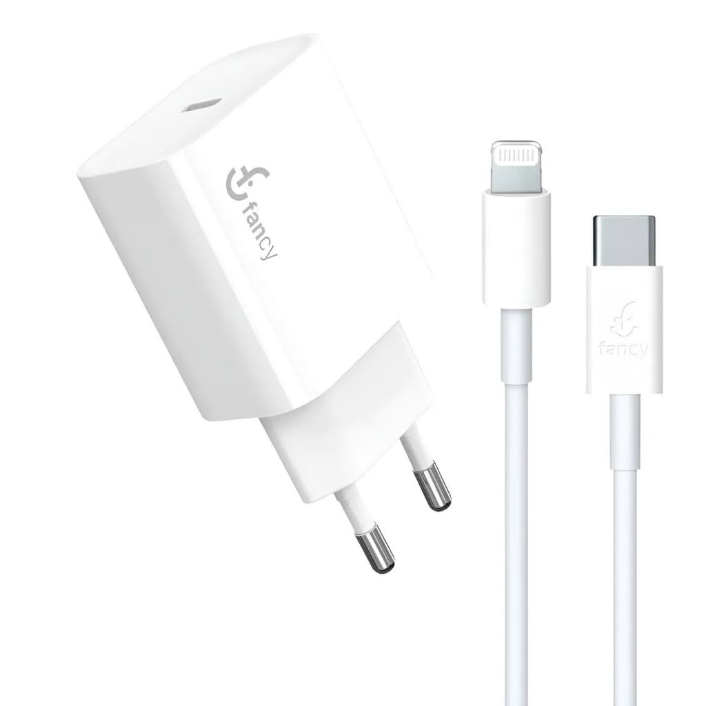 Carregador Turbo 20W USB-C/Lightning -FANCY PD-02