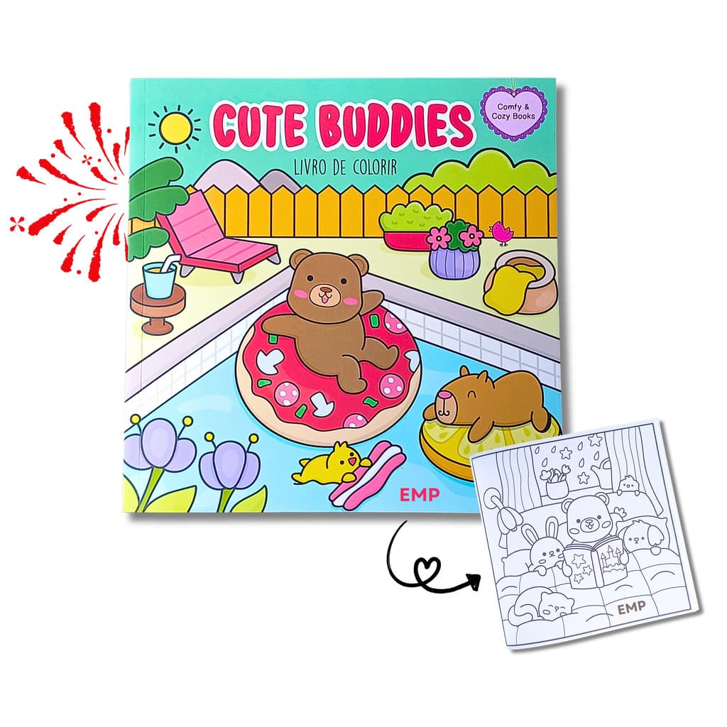 Livro de Colorir Cute Buddies