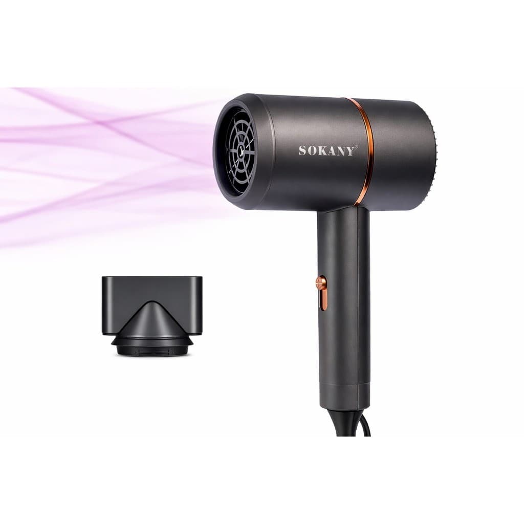 Secador Cabelo Portátil  Preto 110v ou 220v Alternância Entre Ar Quente 1200w