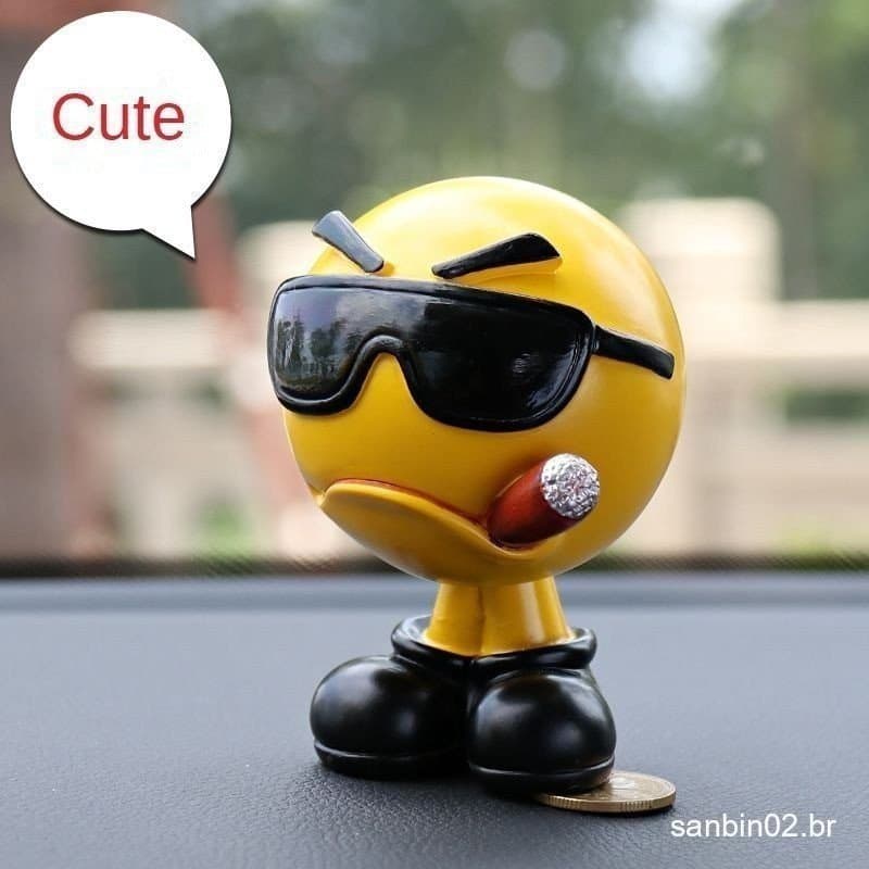 Emoticon Pack Emoticon Cabeça Móvel Doll Influencer Car Decoração Criativa Exclusiva Decoração de Interiores de Carros F