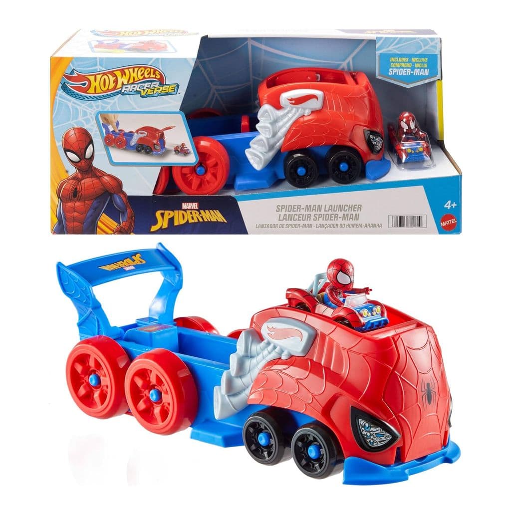 Lançador de Carrinhos Spider-Man RacerVerse - Homem Aranha - Hot Wheels - Mattel