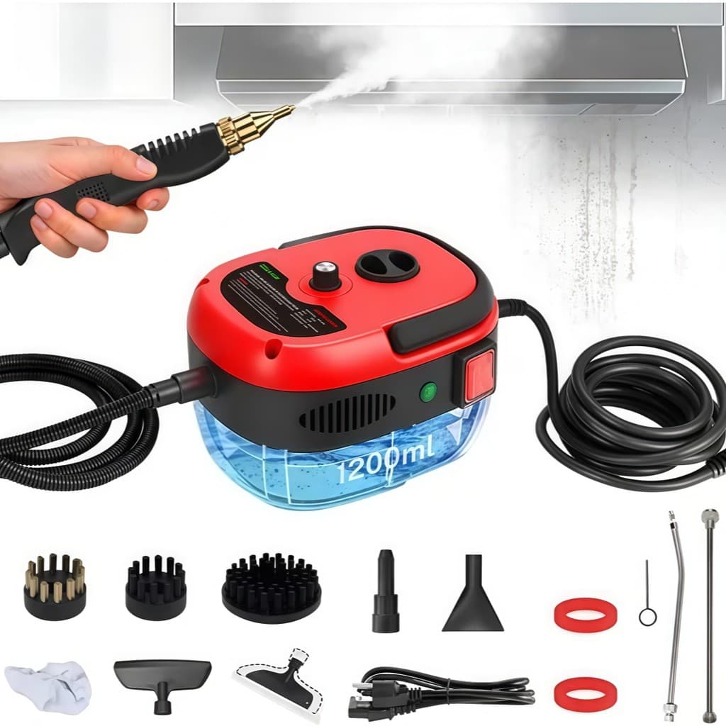 Kit Completo Limpador a Vapor 2500W 1.2L  14 Acessórios para Cozinha Banheiro Carro
