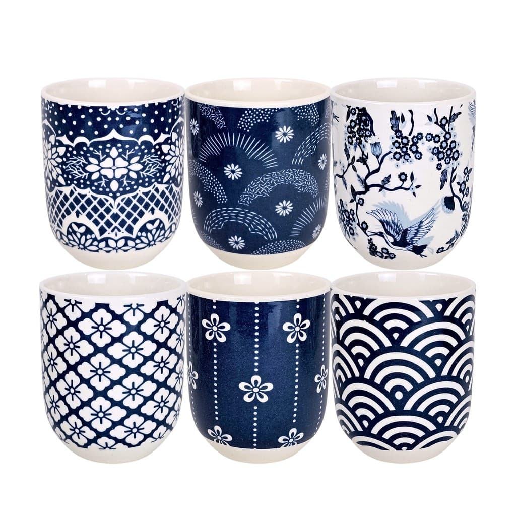 Kit 4 Canecas de Chá Porcelana Japanese Traditions 150ml