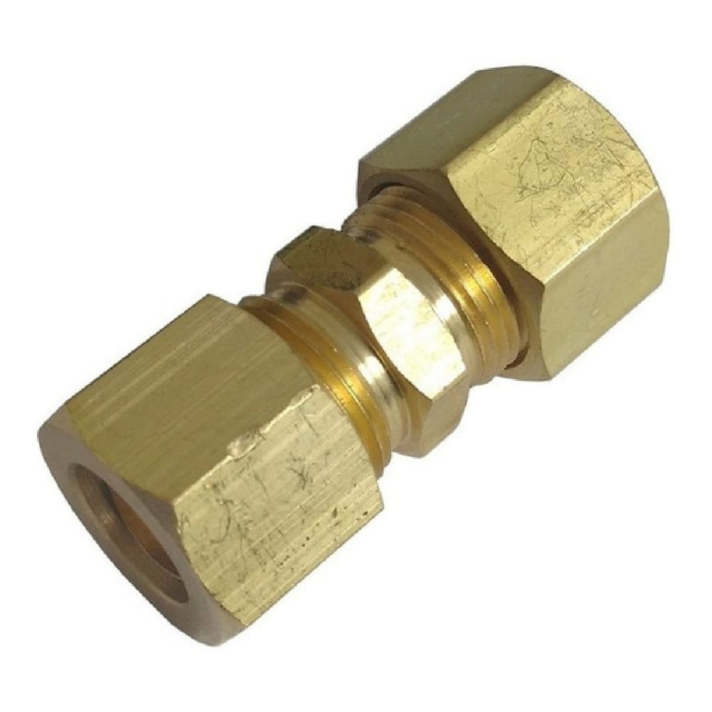 União Fêmea Latão Tubo Cobre 5/16x1/4 Fêmea - 2 Pçs