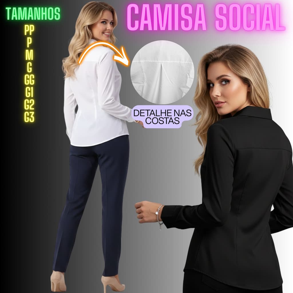 Camisa Social Marrom Caramelo Feminina Manga Longa - Elegância para vestir