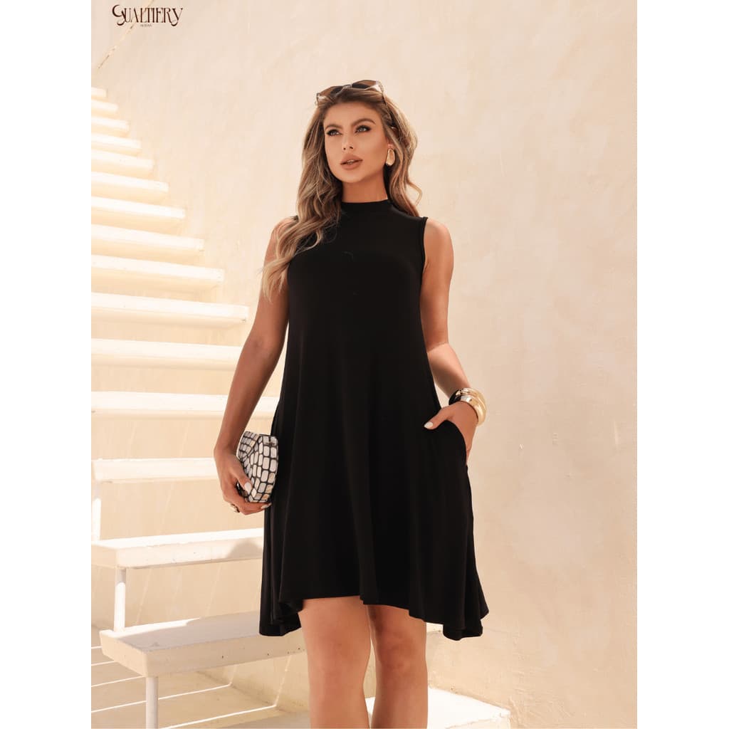 Vestido Feminino Rodado Soltinho Confortável Não Marca Elegante