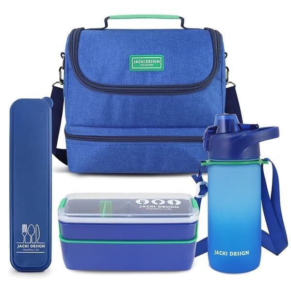 Kit Fitness - BPA Free - Garrafa + Marmita + Bolsa termica + Porta Talher