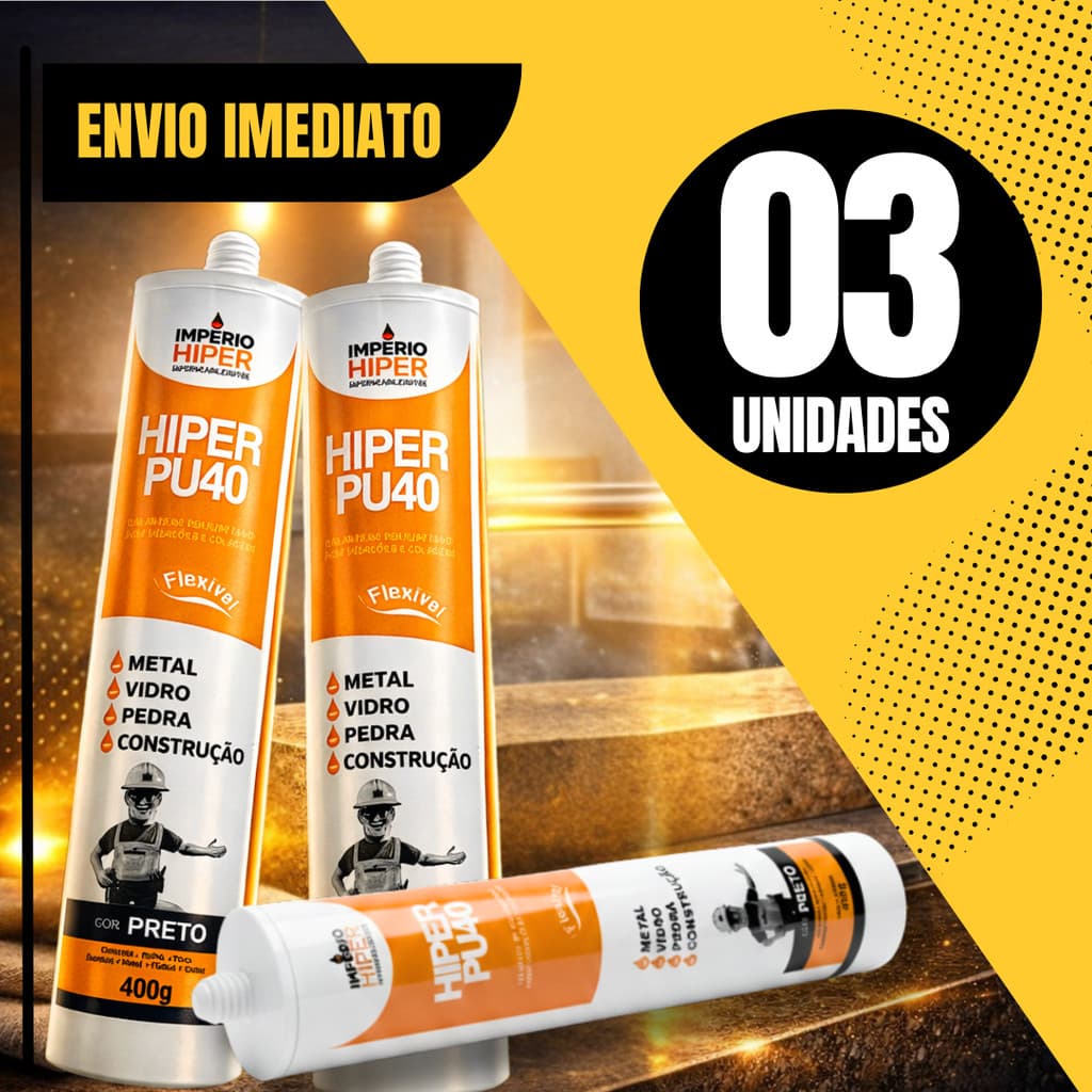Kit 01 a 03 Unidades Adesivo Cola Fixa Cuba Pu 40 Inox Mármores Granitos Vedação - Branco/Cinza