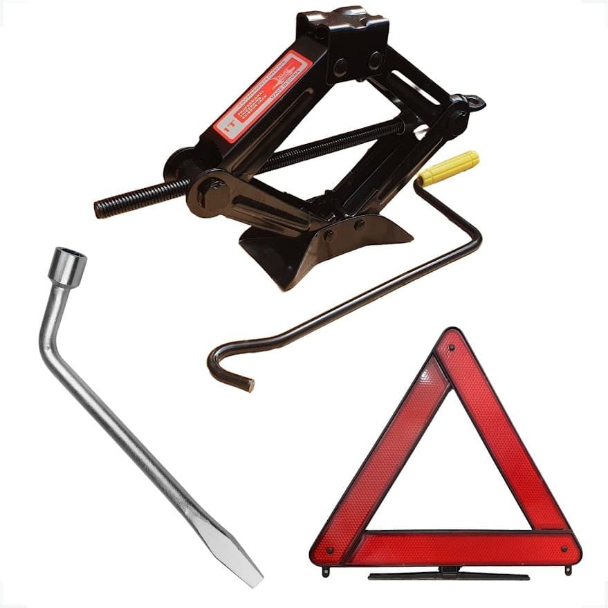 Kit Macaco 1t Sanfona+ Triângulo Sinalizaçao + Chave Roda 21