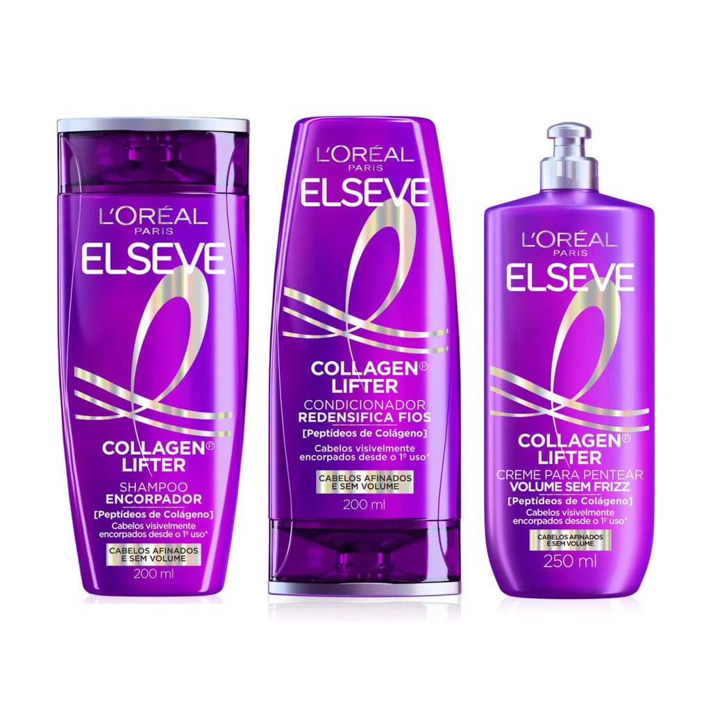 SHAMPOO + COND + CR PENTEAR ELSEVE COLÁGENO LIFTER