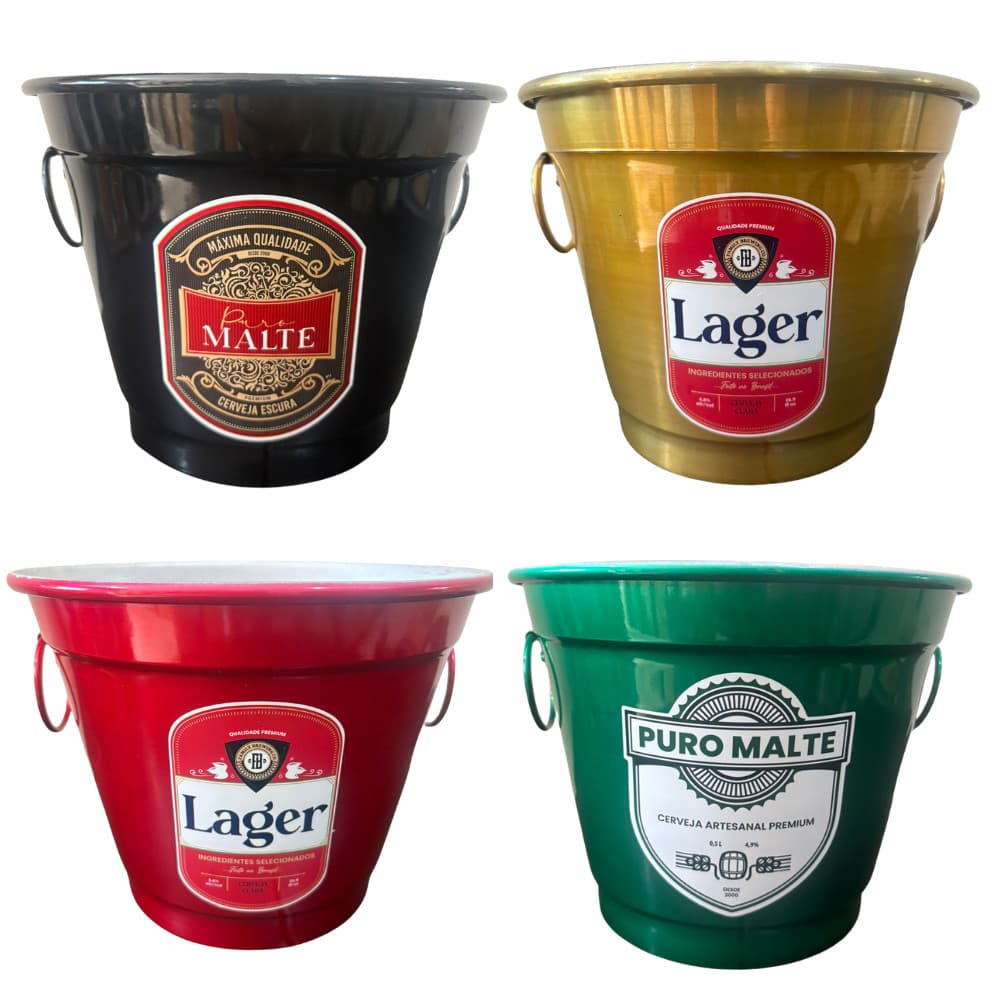 Balde De Gelo Para Cerveja Decorado 5 litros