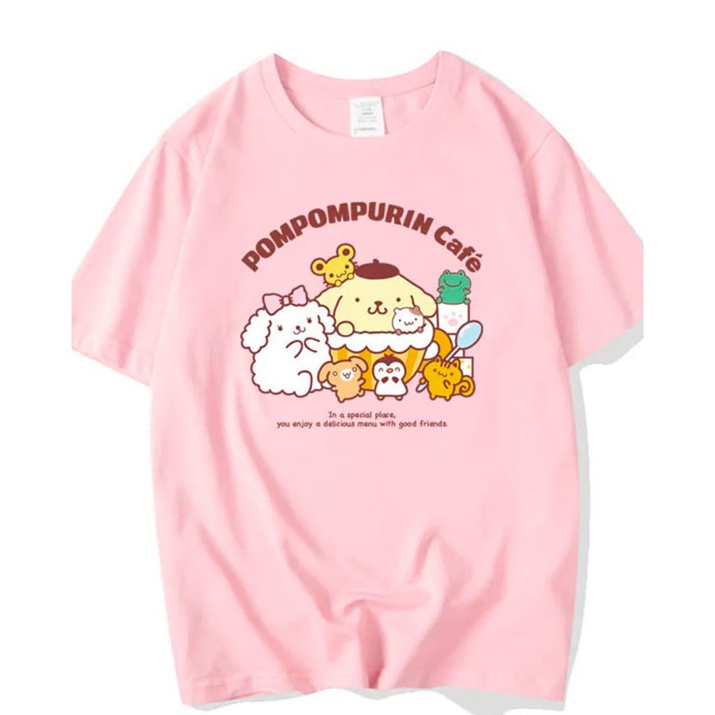 Camiseta Feminina PomPomPurin Café Unissex Sanrio ENVIO IMEDIATO 2