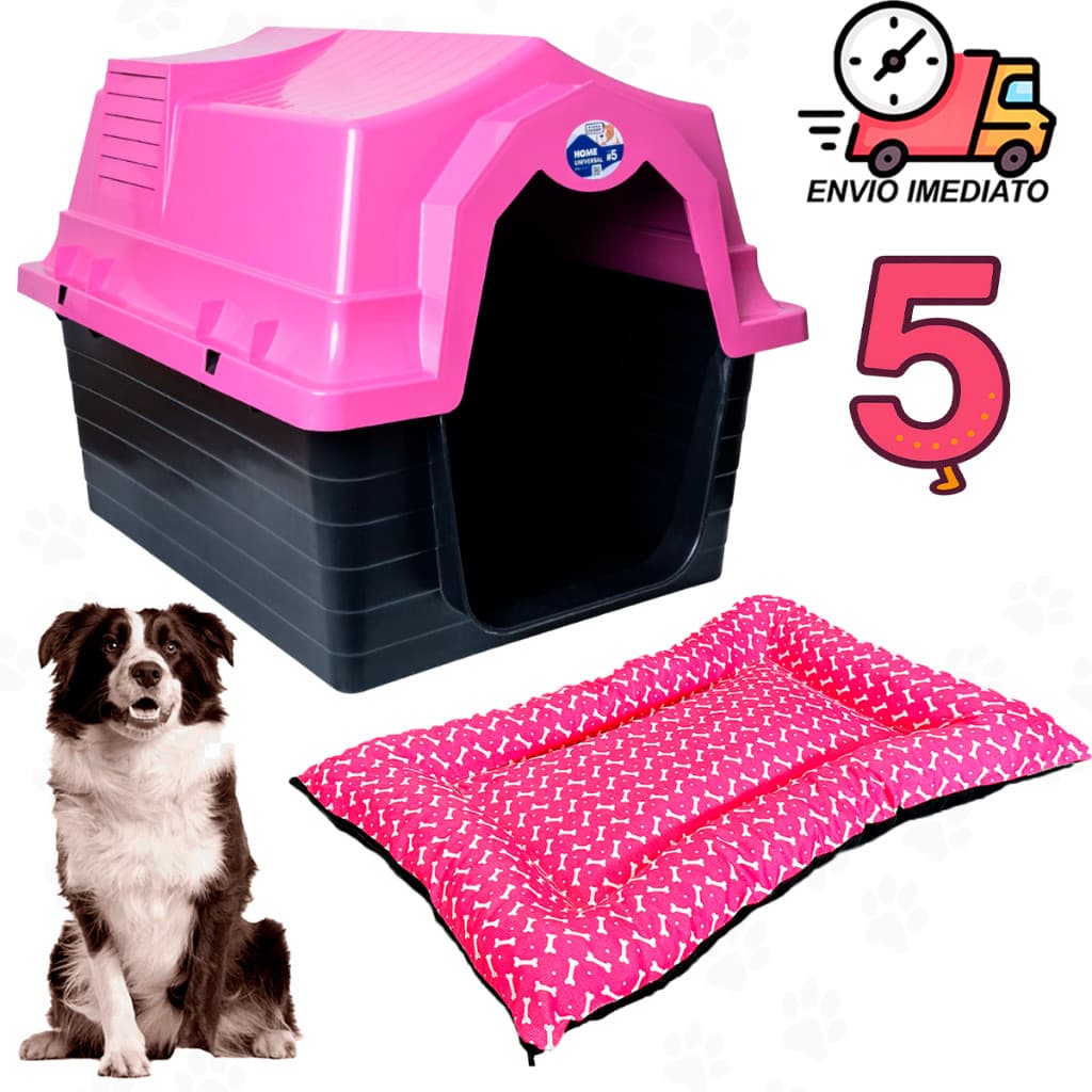 Casinha De Cachorro N 5 Médio Grande Porte Com Caminha 75X55CM Cama para Cachorro Casa Pet