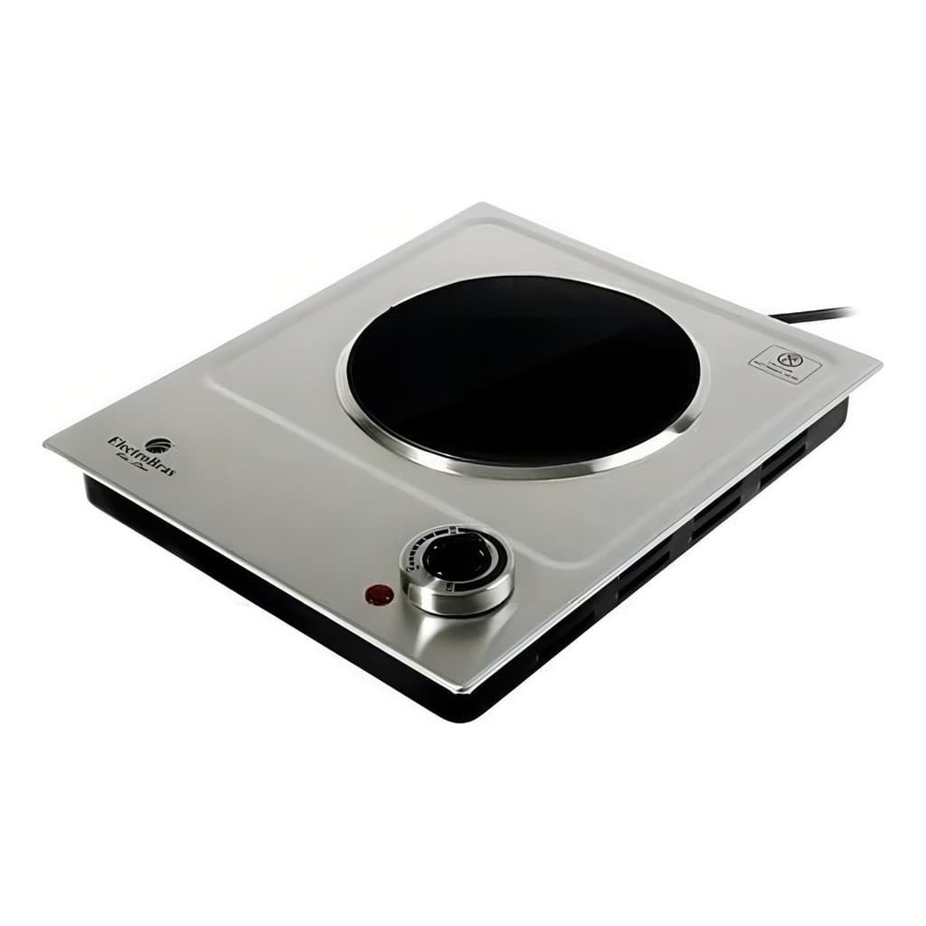 Fogão Elétrico Electrobras Premium Cook Inox 1200w Cor Prateado 127v