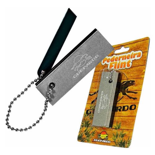 Pederneira Flint Com Barra Magnésio Bushcraft - Guepardo Cinza/preto