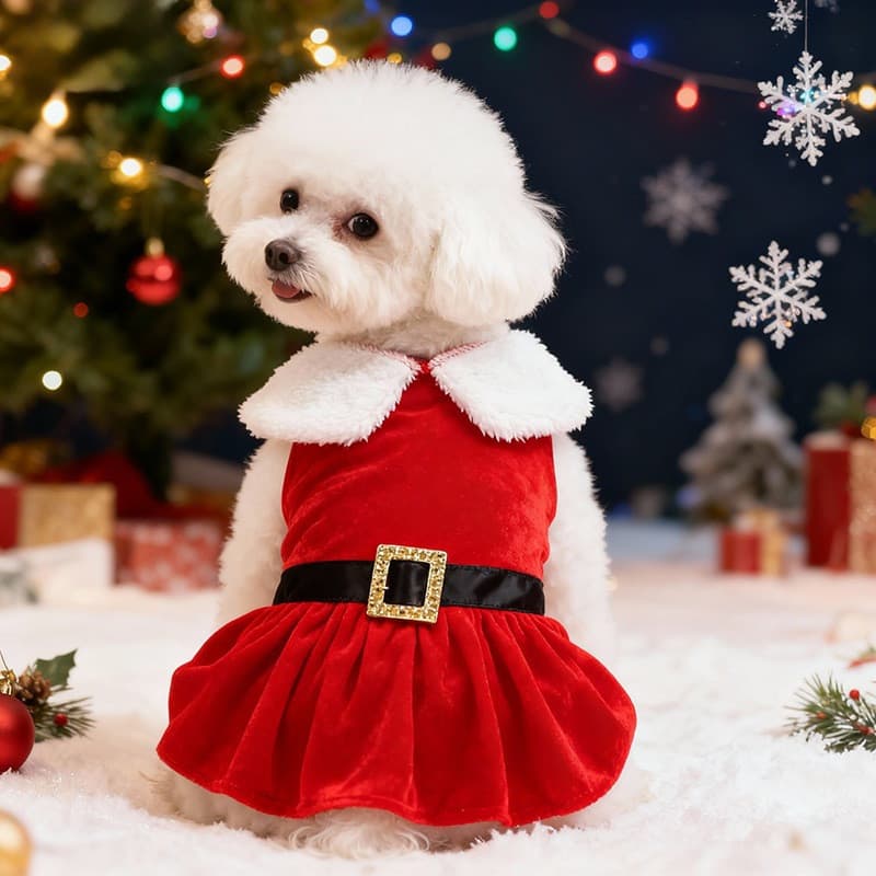 Christmas Cosplay Roupas De Cachorro Festa Formal Vestido Uniforme