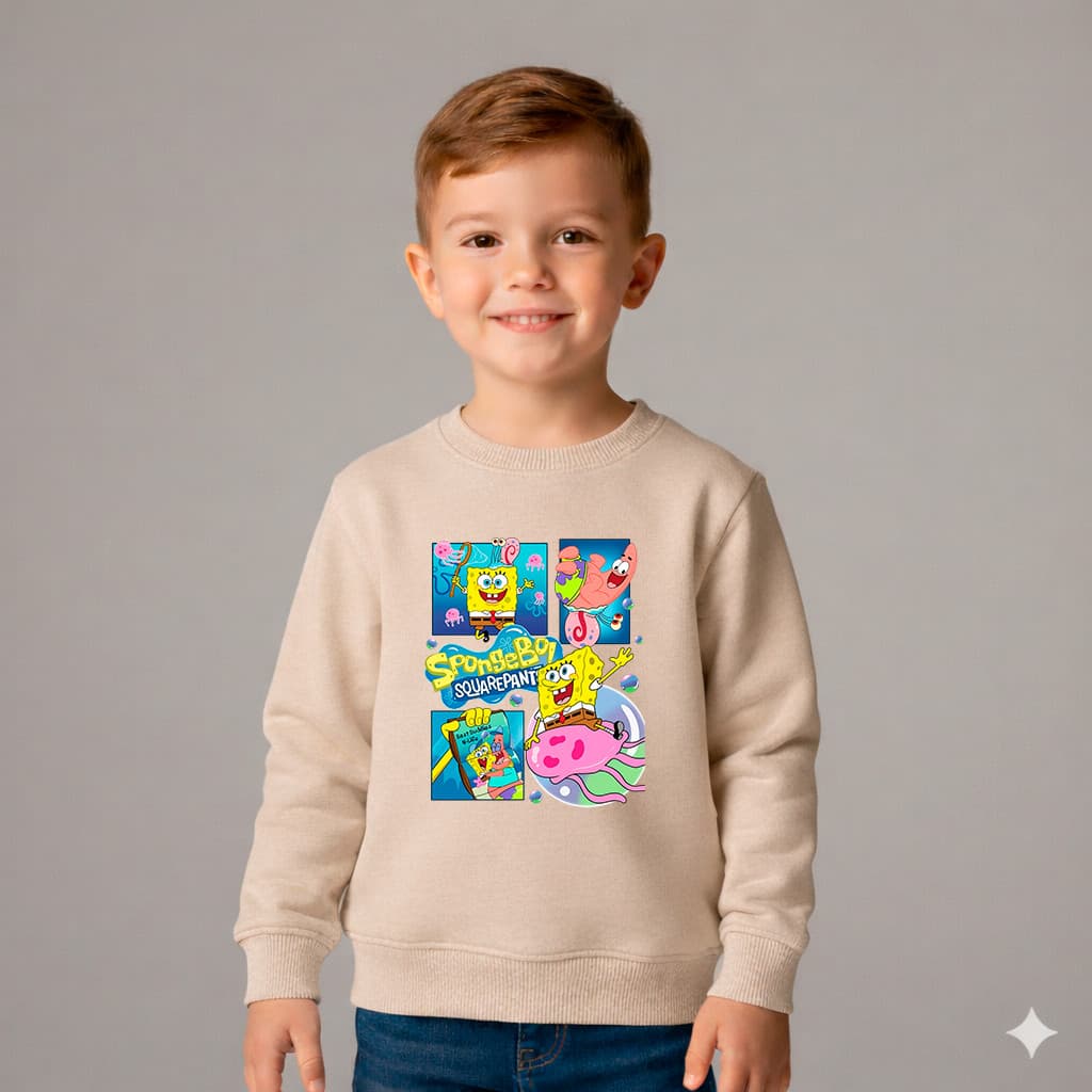 Blusa Bob espoja moletom gola redondo flanelado menino