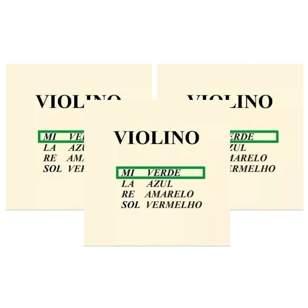 Kit 3 Cordas 1 Mi Violino 4/4 Mauro Calixto Tensão Média
