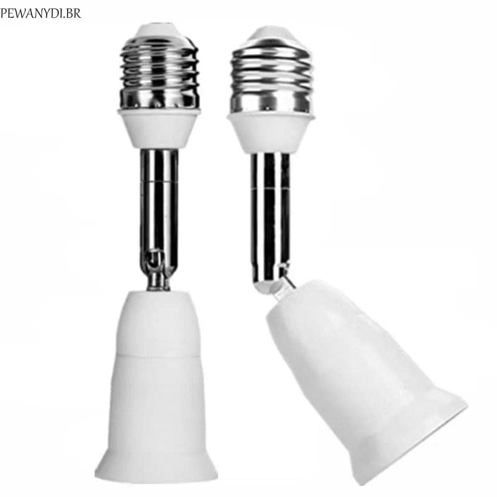 Extensor De Soquete De Luz PEWANYDI E27 , Adaptador De Lâmpadas E27 Para E27 E27 Conversor De Suporte De Lâmpada , Branc