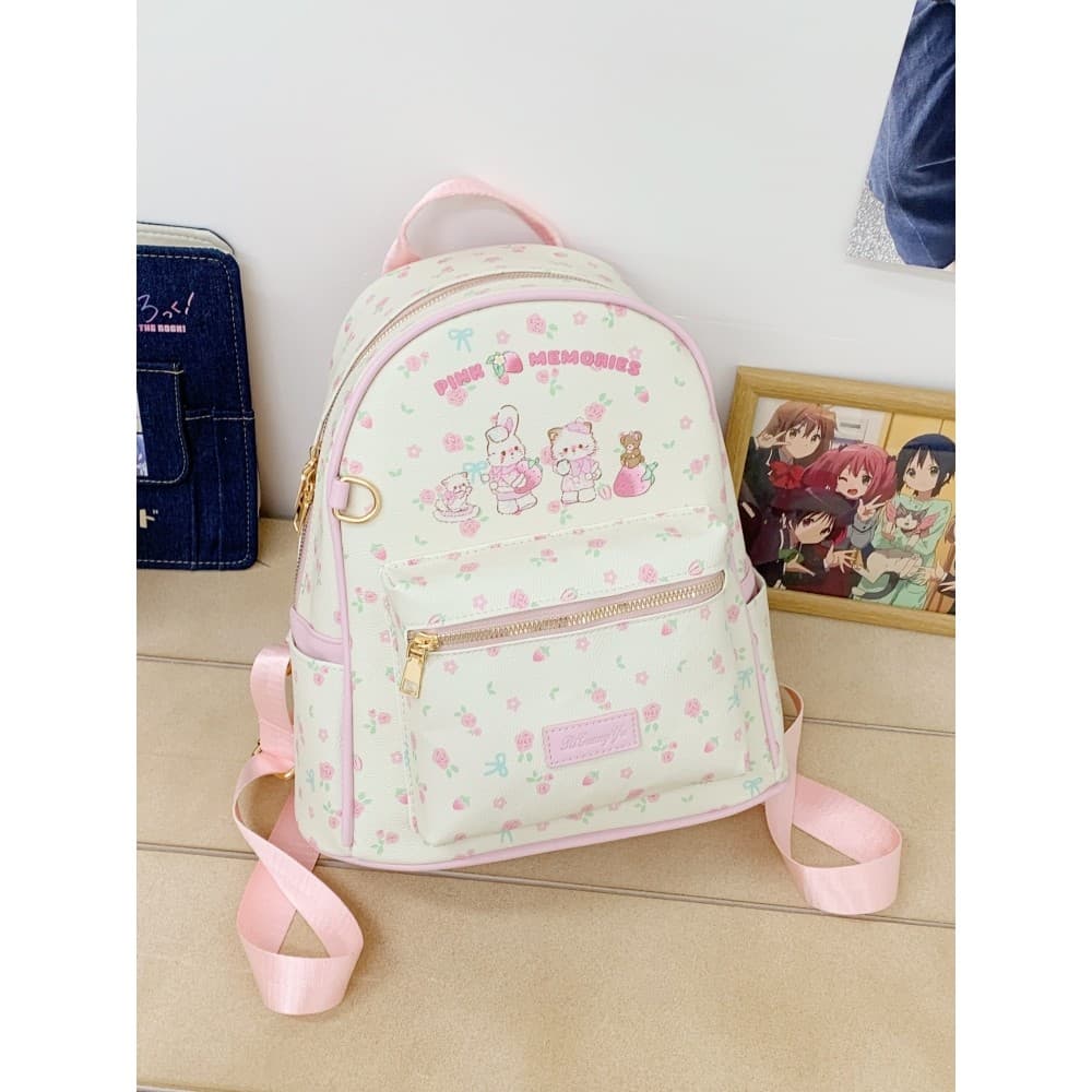 2025 novo estilo bonito High-End mochila feminina All-Match saco de escola saco de viagem estudante impresso viagem pequ