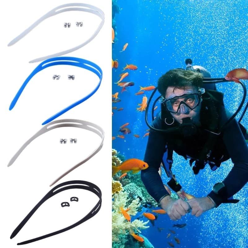 Ya * 2 Peças Cordão Para Óculos Natação Braçadeiras Bloqueio Elástico Mergulho Snorkel Alça Silicone