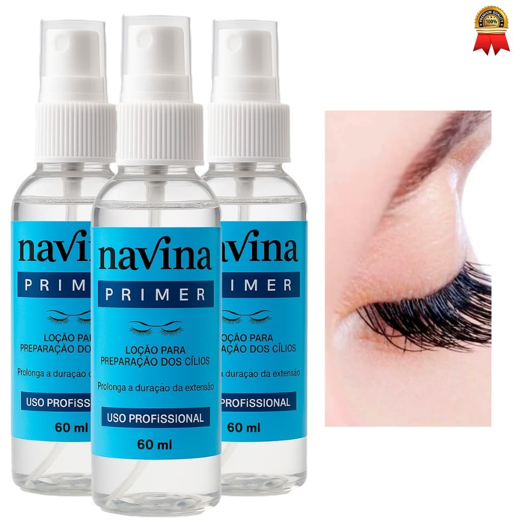 Primer Navina 60ml Para Extensão De Cílios Prolonga A Duração Da Extensão