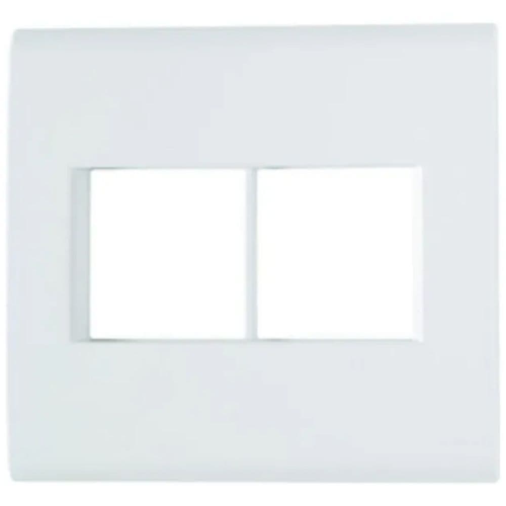 Placa 4x4 4 Módulos Com Suporte Branco  Tramontina Liz 57106026