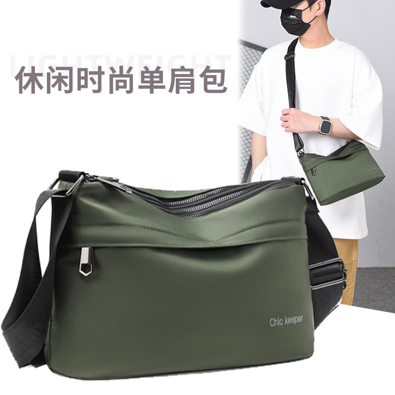 2025 novo estilo multi-camada saco do mensageiro Casual All-Match multi-bolso portátil saco de pano repelente de água de