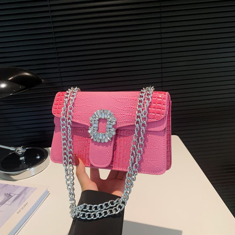 Bolsa de corrente de alta qualidade feminina 2024 novo estilo francês nicho mensageiro bolsa axilas textura ombro Commut