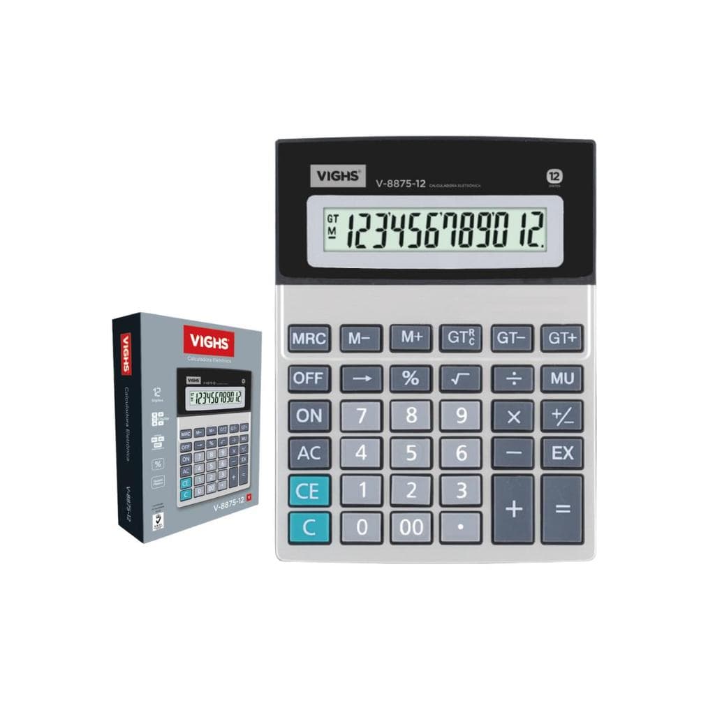 Calculadora Mesa 12 Dígitos Vighs V-8875-12