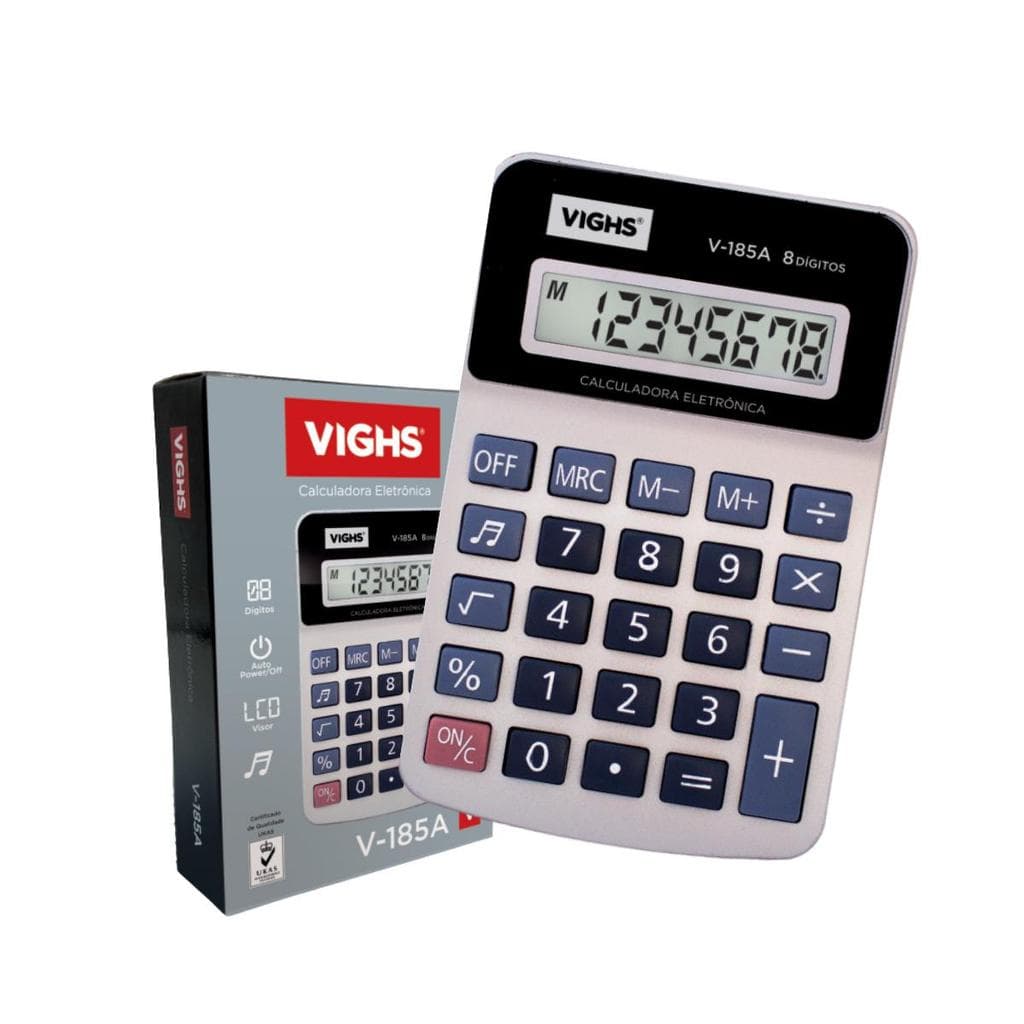 Kit 10 Calculadoras De Mesa Pequena 8 Dígitos V185a