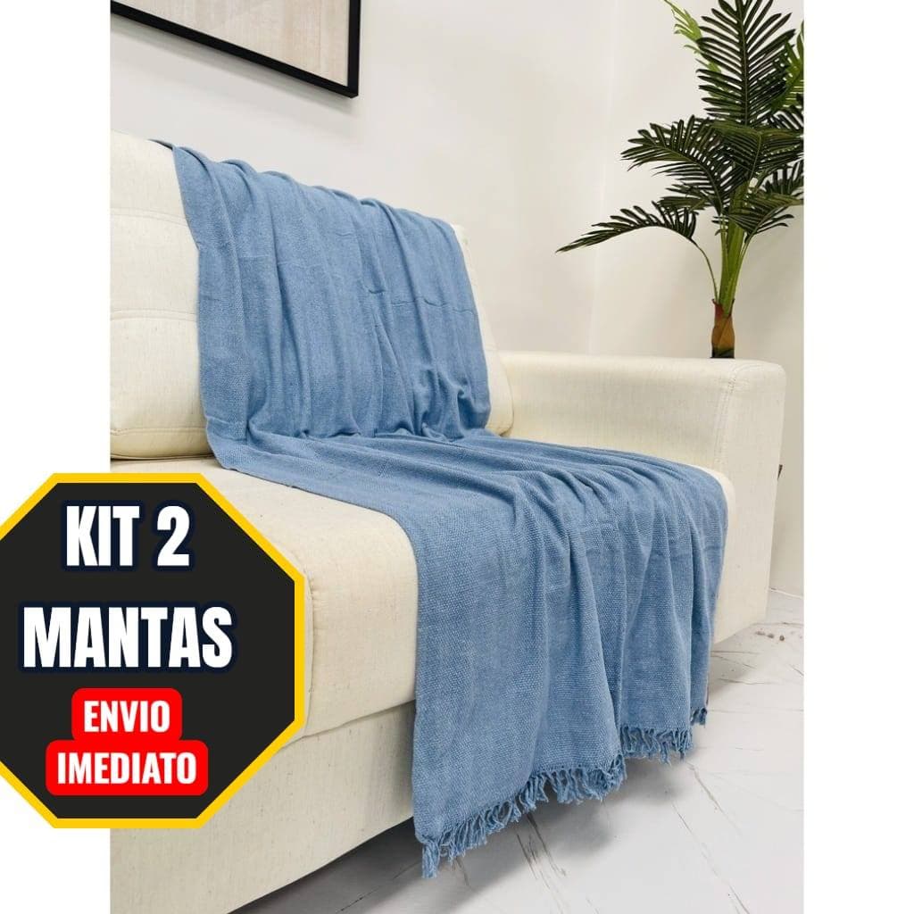 2 Mantas de Sofá Gigante 2,10x1,20 Premium Macia Direto da Fábrica Envio Rápido