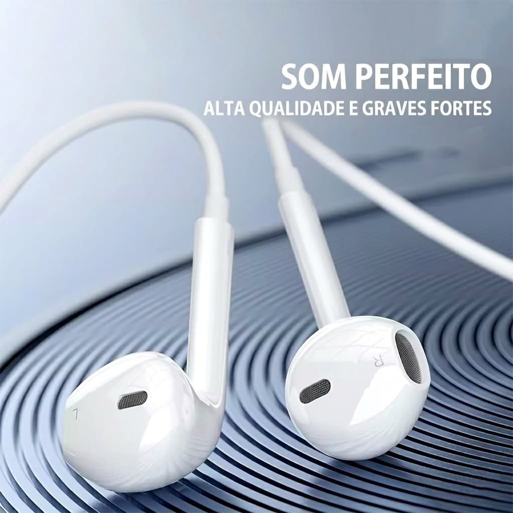 Fone De Ouvido P2 Com Microfone EarPod para Celular Tablet - R3157