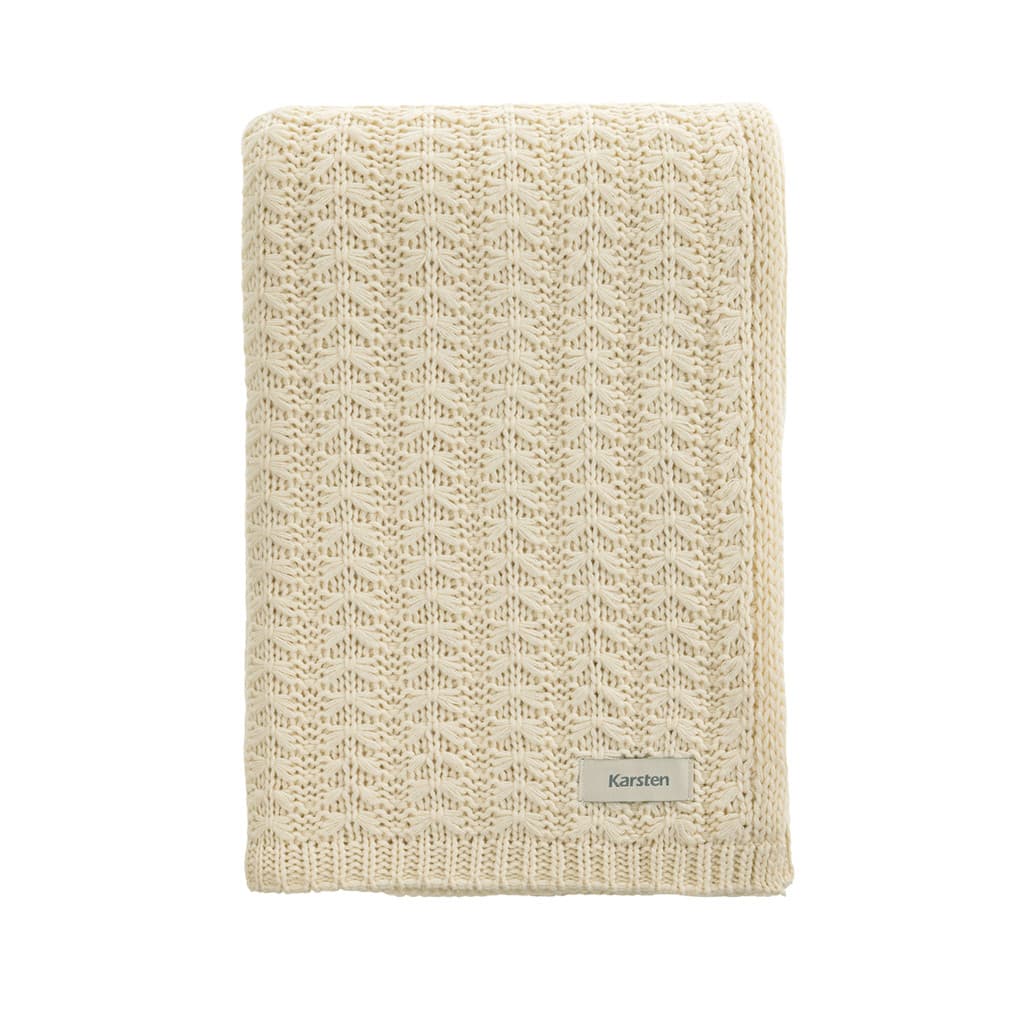 Manta Decorativa Peseira Tricot Para Cama e Sofá Diana Karsten