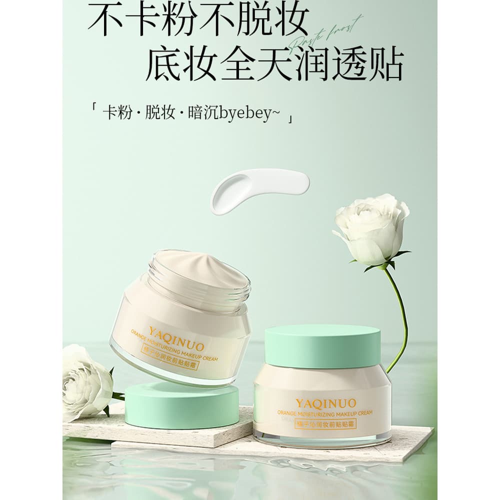 Laranja hidratante maquiagem primer creme primer hidratante isolamento hidratante poros invisíveis luz Natural maquiagem