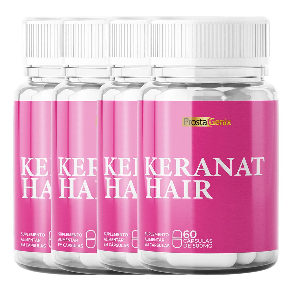 4x Keranat Hair 60 Cápsulas | Original | Envio Rápido