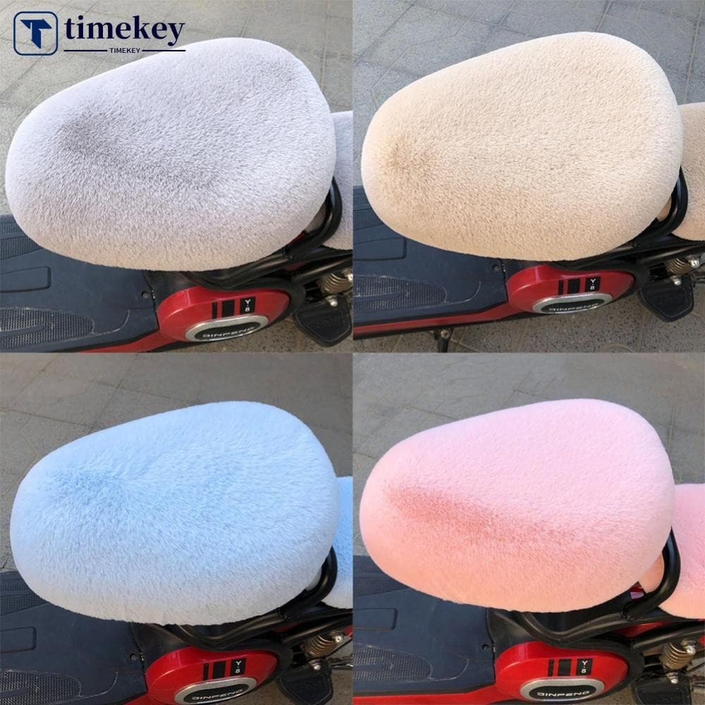 TIMEKEY Selim De Bicicleta Elétrica De Pelúcia Macio Capas De Assento Almofada De Ciclismo Confortável H2O5