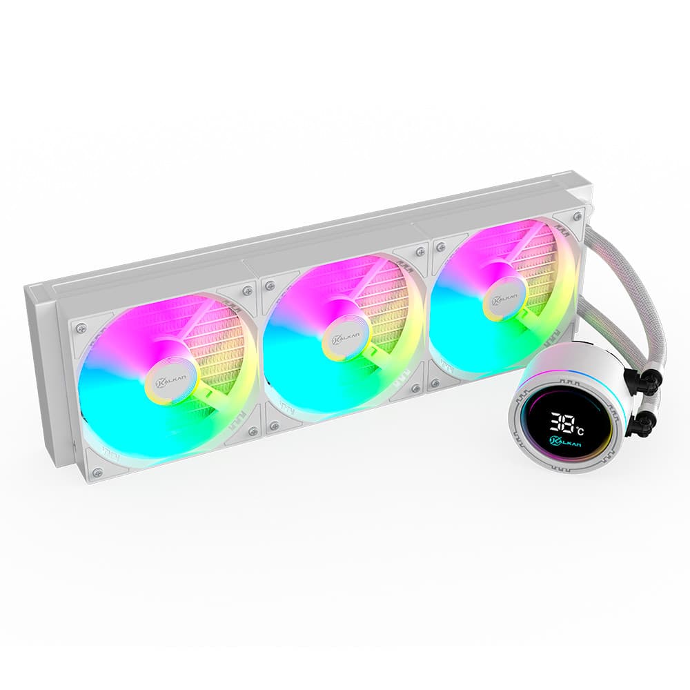 Water Cooler Gamer Kalkan Alpha 360 ARGB com display Branco