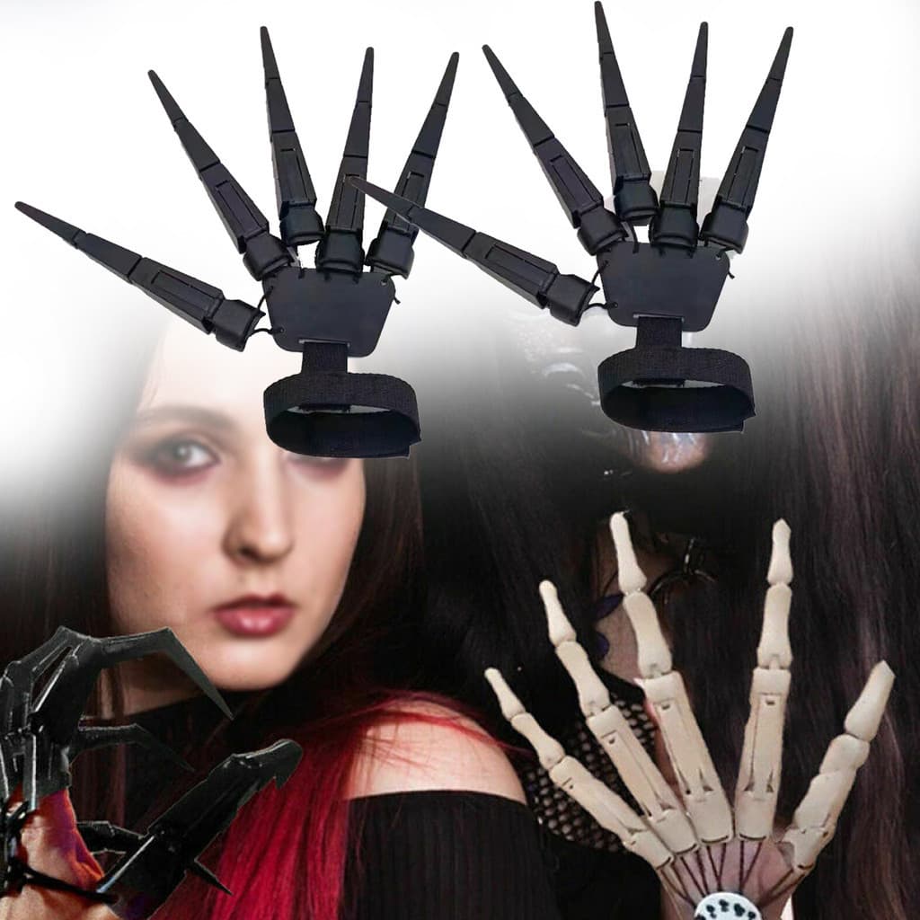 Garra Dedos Prop Cosplay Assustador Falso Articulado Mão Decoração Esqueleto Realista Fantasma Halloween Masquerade Fest